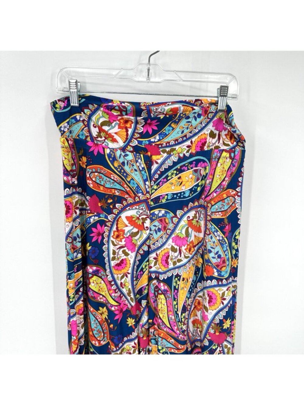 TRINA TURK swim pants colorful LARGE wide leg retro beach cruise island mod - Picture 3 of 11
